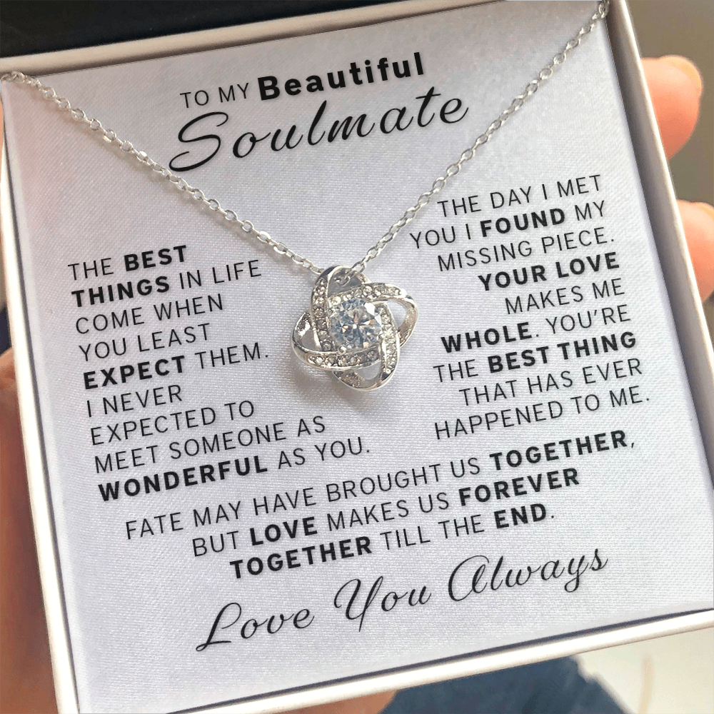 Gift For Soulmate - Forever Together Love Knot Necklace