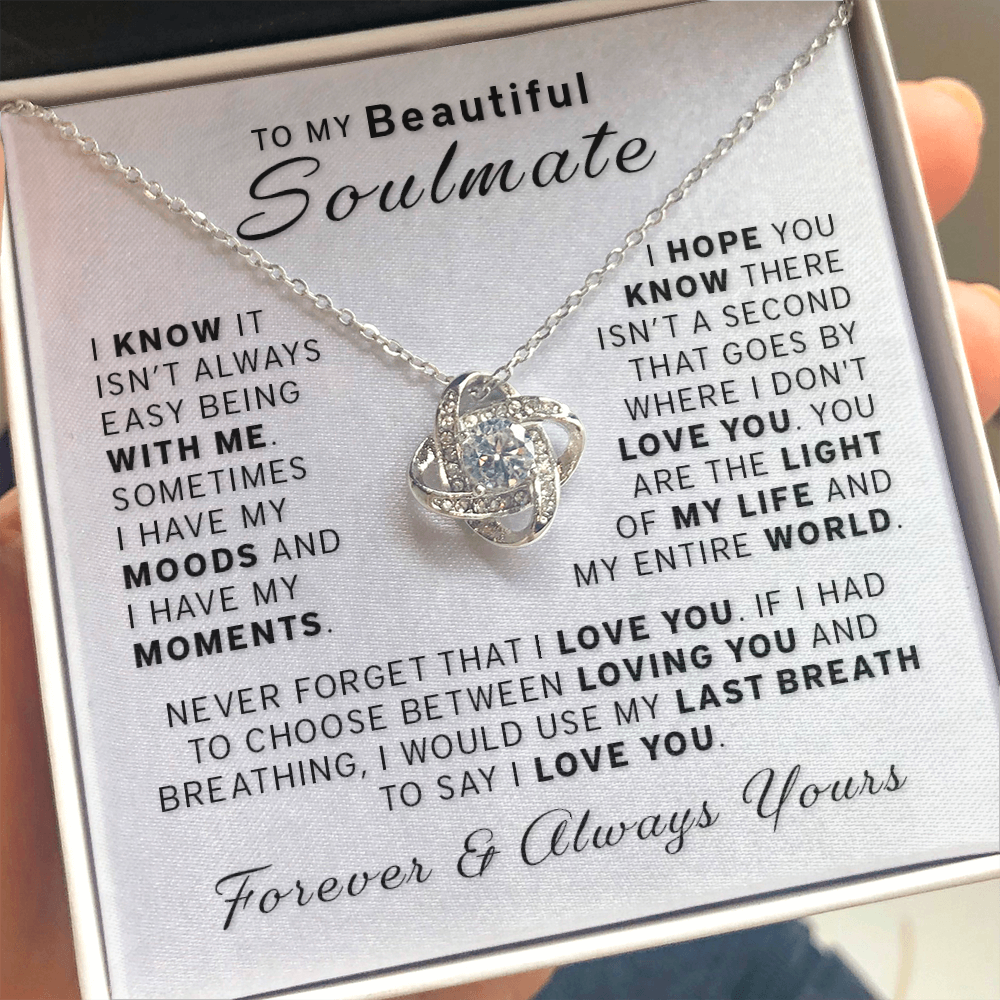 Gift For Soulmate - My Last Breath Love Knot Necklace