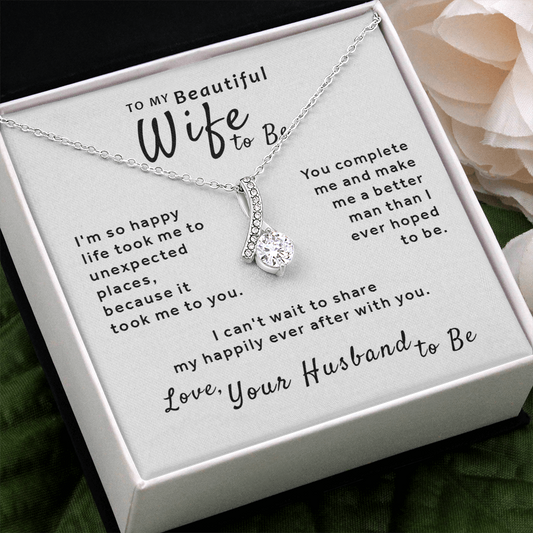 Gift For Wife to Be From Husband to Be - You Complete Me Too Alluring Beauty Necklace