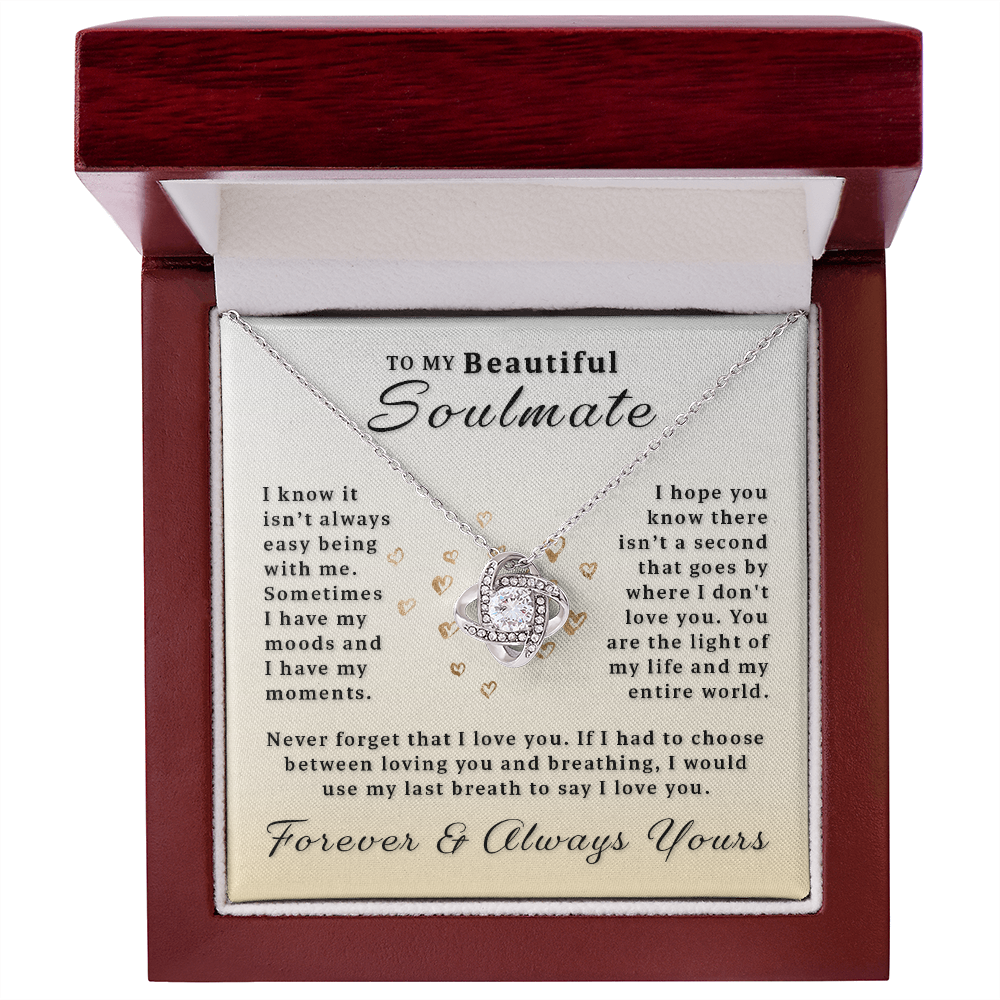 Gift For Soulmate - My Last Breath Love Knot Necklace