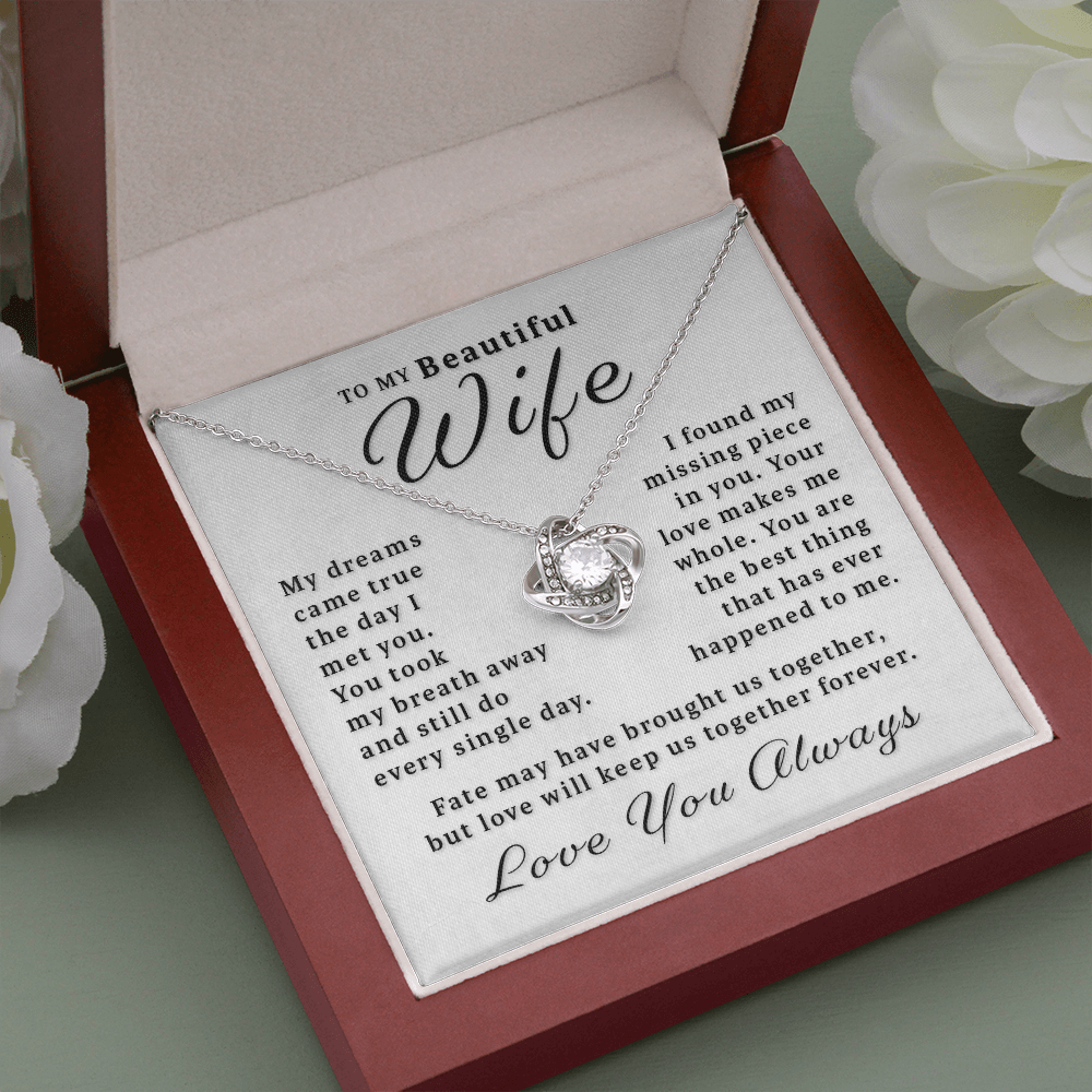 Gift For Wife - Forever Together Love Knot Necklace